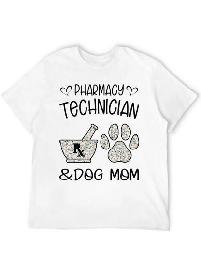 Camiseta Negra Pharmacy Technician & Dog Mom