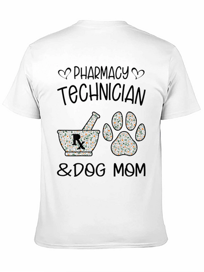Camiseta Negra Pharmacy Technician & Dog Mom