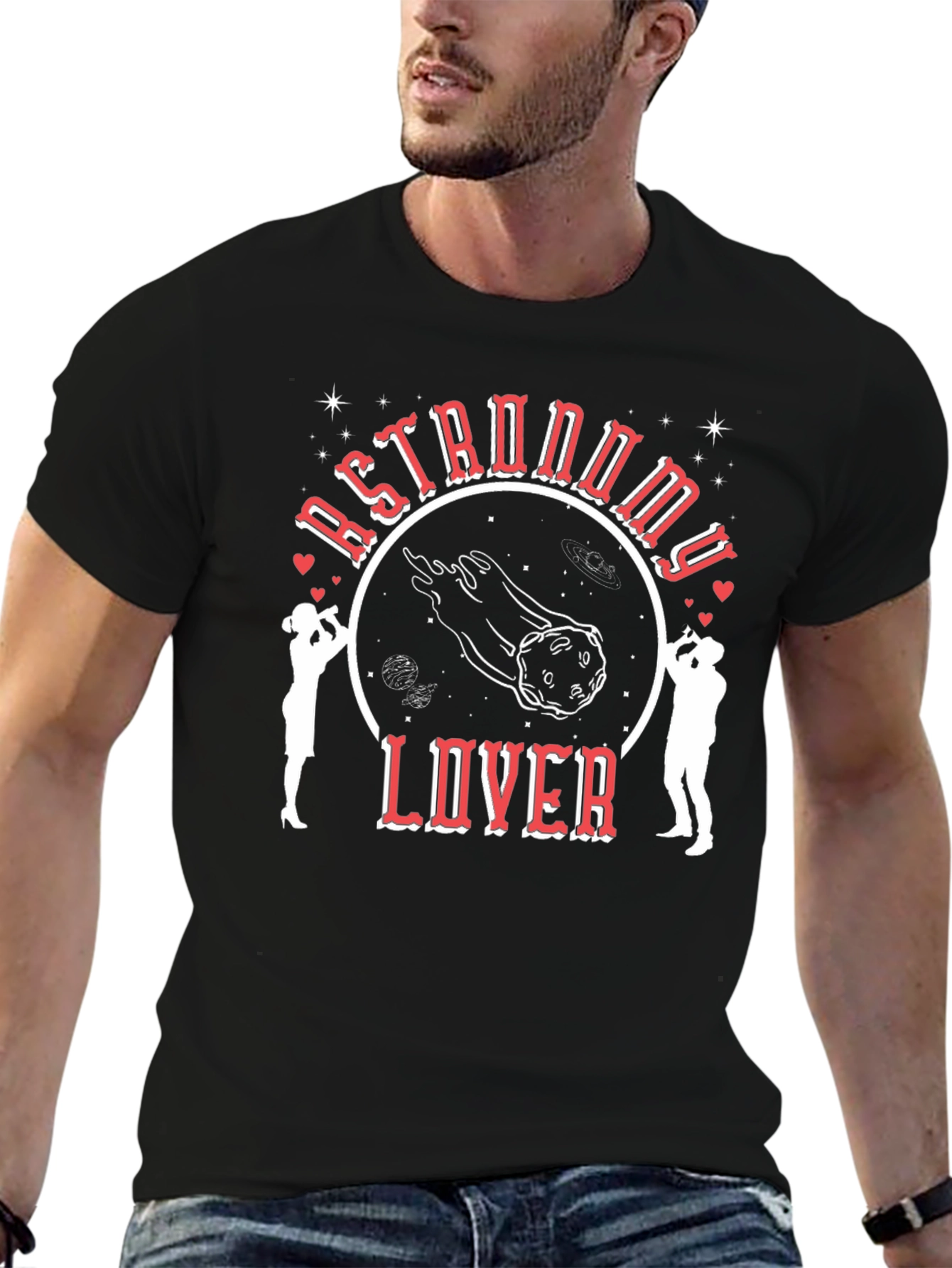 Camiseta Negra Astronomy Lover
