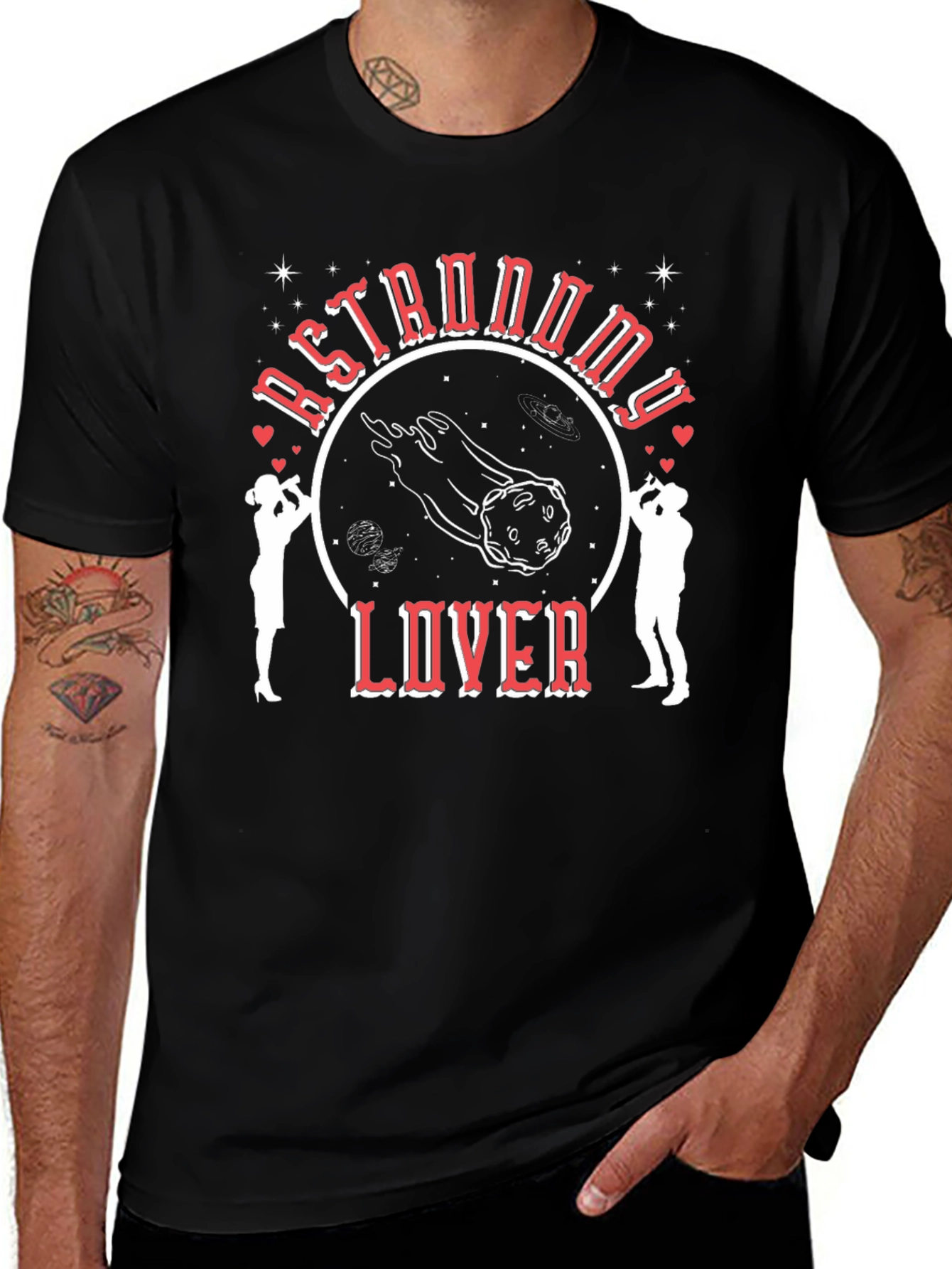 Camiseta Negra Astronomy Lover