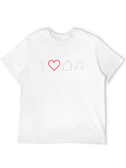 Camiseta Negra I ❤️ House Music Diseño Único