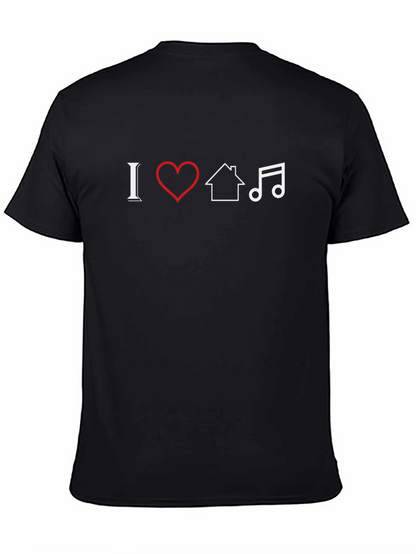 Camiseta Negra I ❤️ House Music Diseño Único