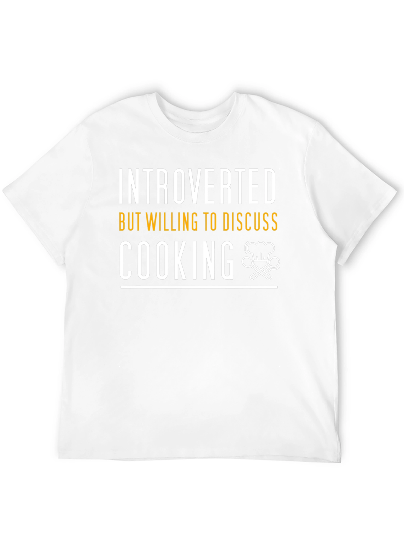 Camiseta Negra: Introvertido Pero Hablaremos de Cocina