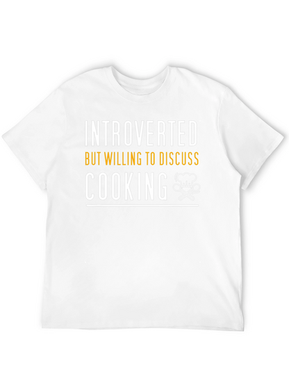 Camiseta Negra: Introvertido Pero Hablaremos de Cocina