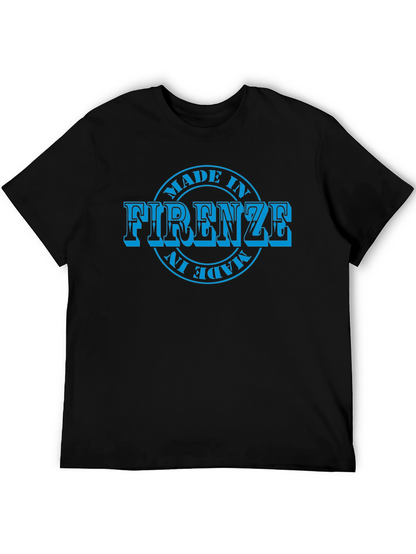 Camiseta Negra Hombre - Diseño Made in Firenze