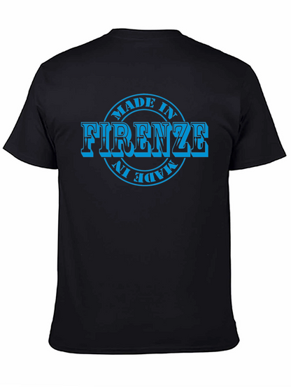 Camiseta Negra Hombre - Diseño Made in Firenze