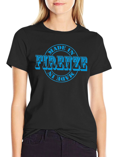 Camiseta Negra Hombre - Diseño Made in Firenze