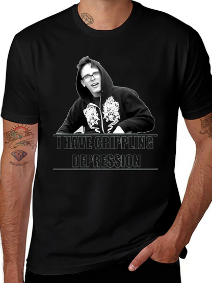 Camiseta Unisex Negra - Depresión Crippling
