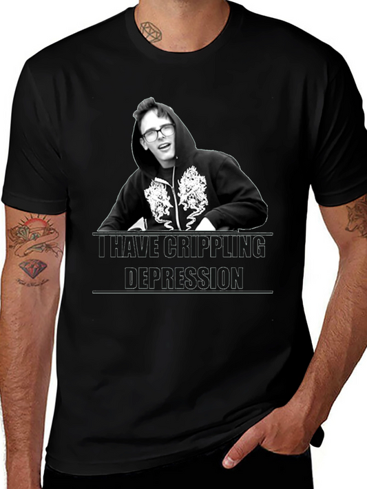 Camiseta Unisex Negra - Depresión Crippling