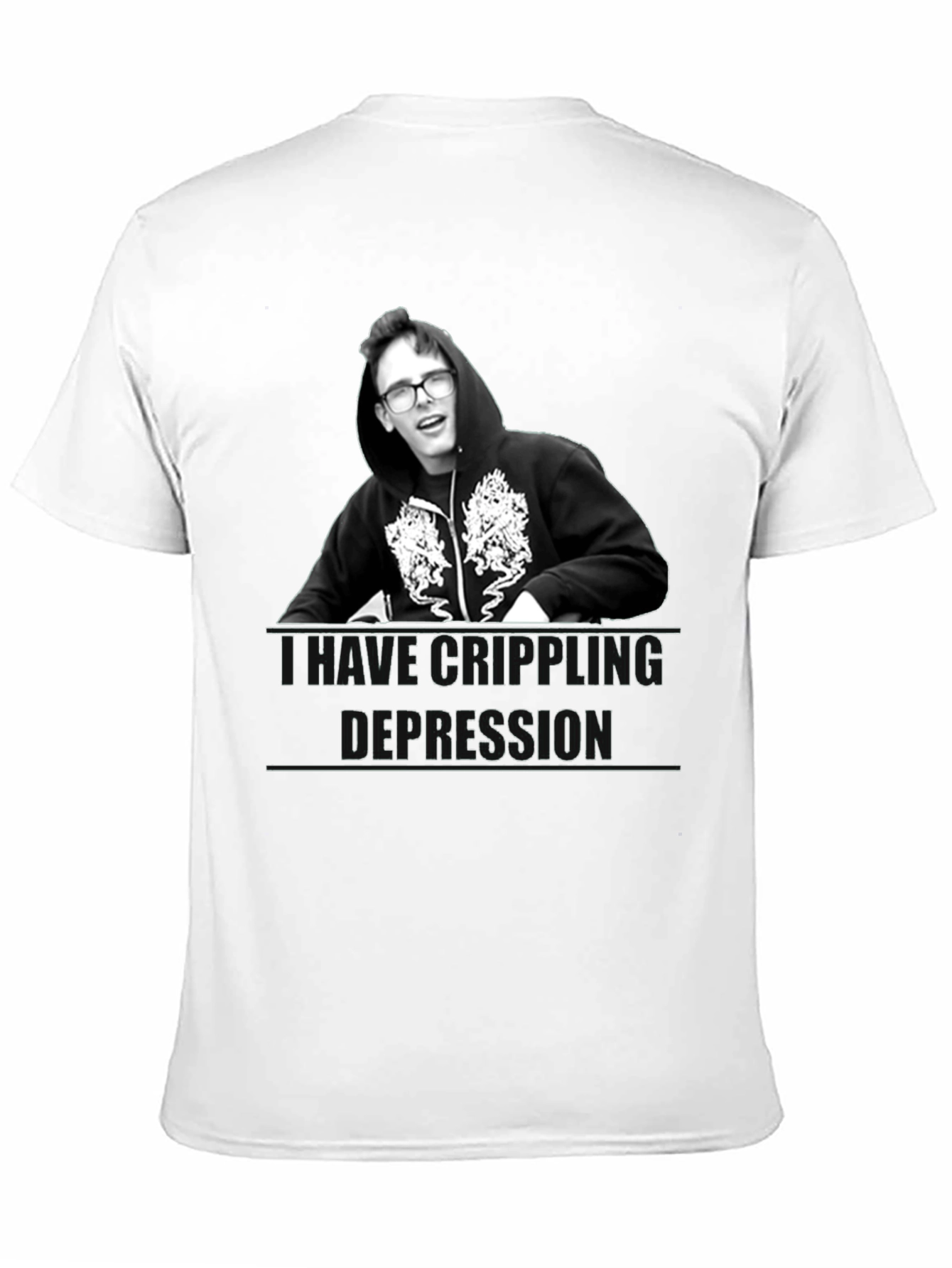Camiseta Unisex Negra - Depresión Crippling