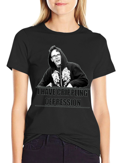 Camiseta Unisex Negra - Depresión Crippling