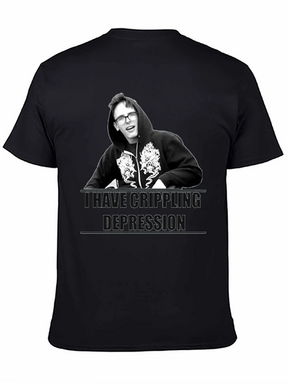 Camiseta Unisex Negra - Depresión Crippling