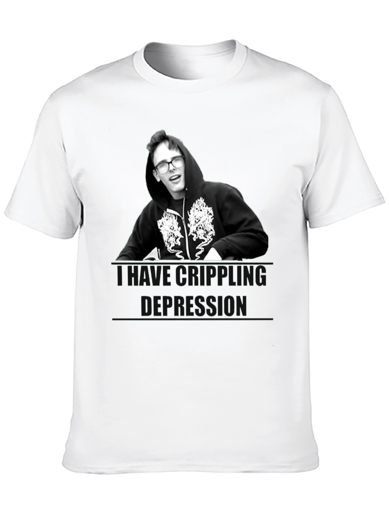 Camiseta Unisex Negra - Depresión Crippling