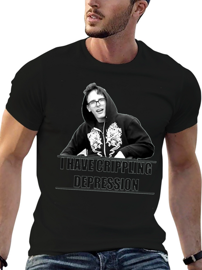 Camiseta Unisex Negra - Depresión Crippling