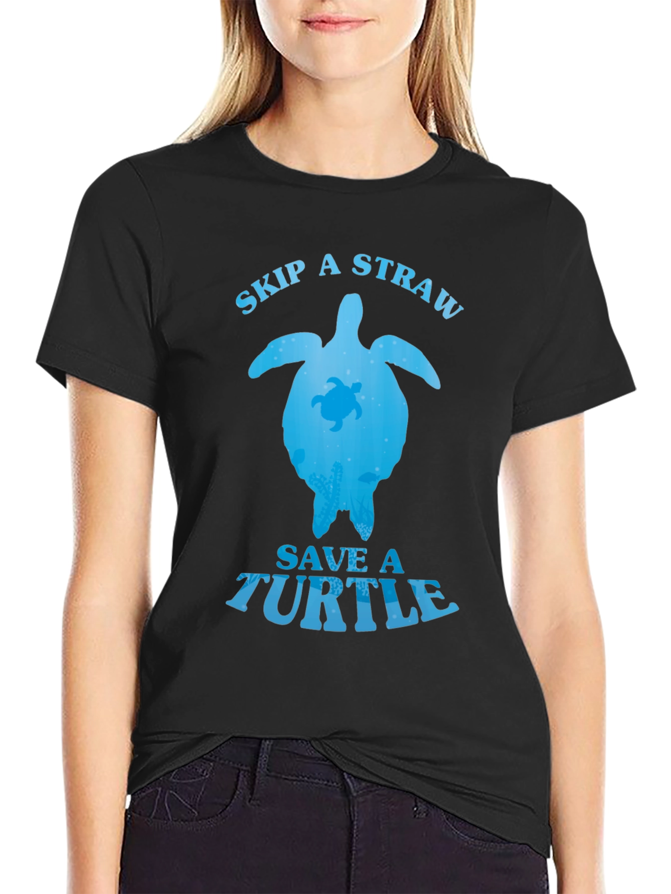 Camiseta Negra: Salva las Tortugas