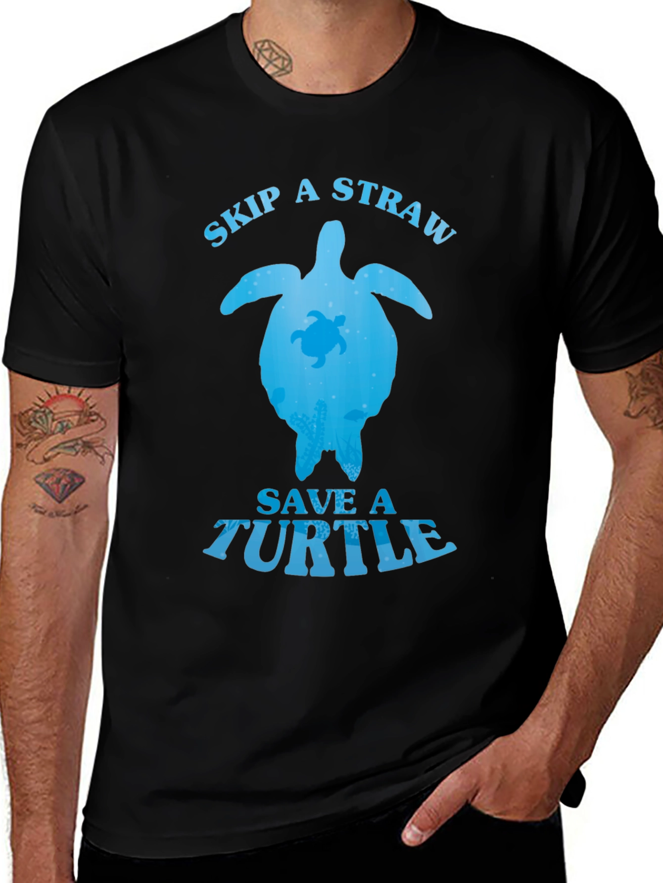 Camiseta Negra: Salva las Tortugas