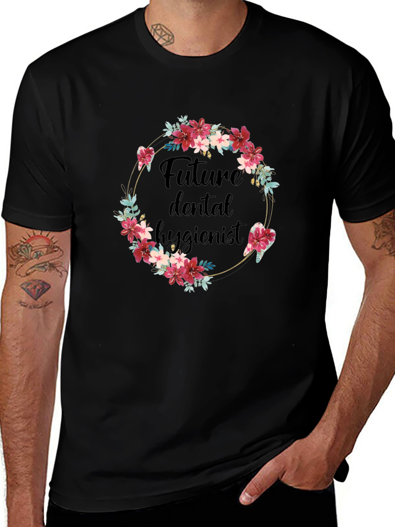 Camiseta Futuro Higienista Dental Floral