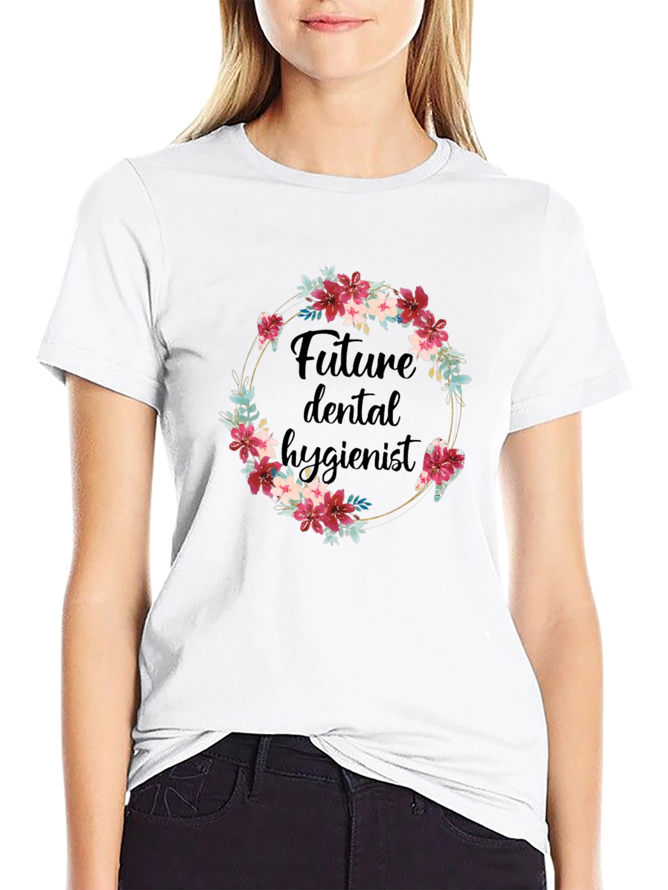 Camiseta Futuro Higienista Dental Floral