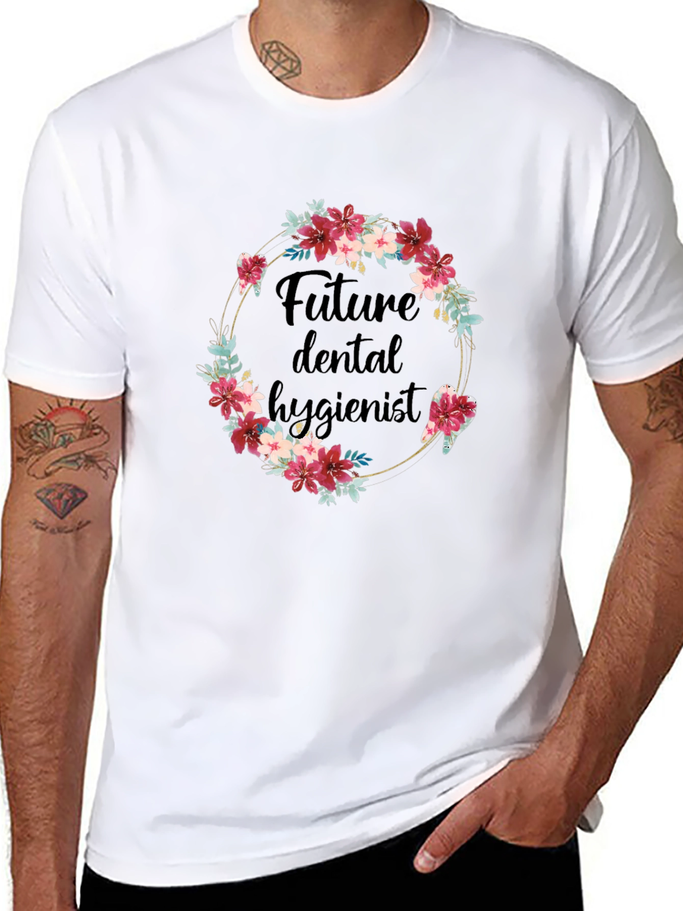 Camiseta Futuro Higienista Dental Floral