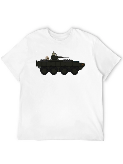 Camiseta Negra con Diseño de Tanque Militar