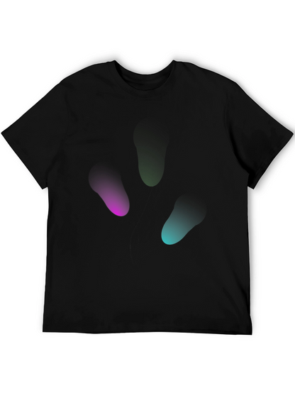 Camiseta Negra Hombre Diseño Abstracto