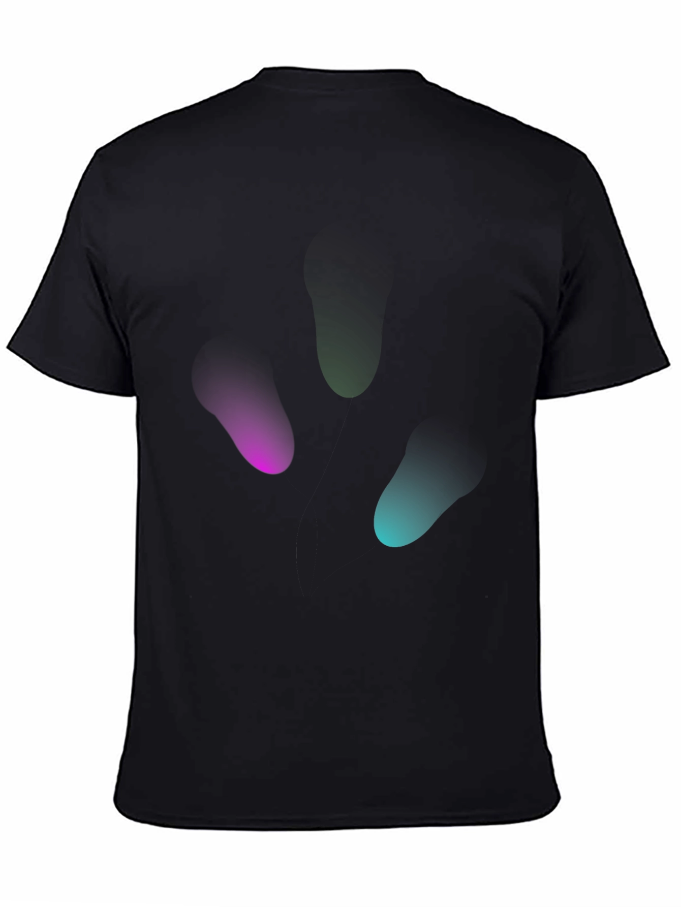 Camiseta Negra Hombre Diseño Abstracto