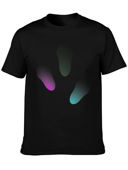 Camiseta Negra Hombre Diseño Abstracto
