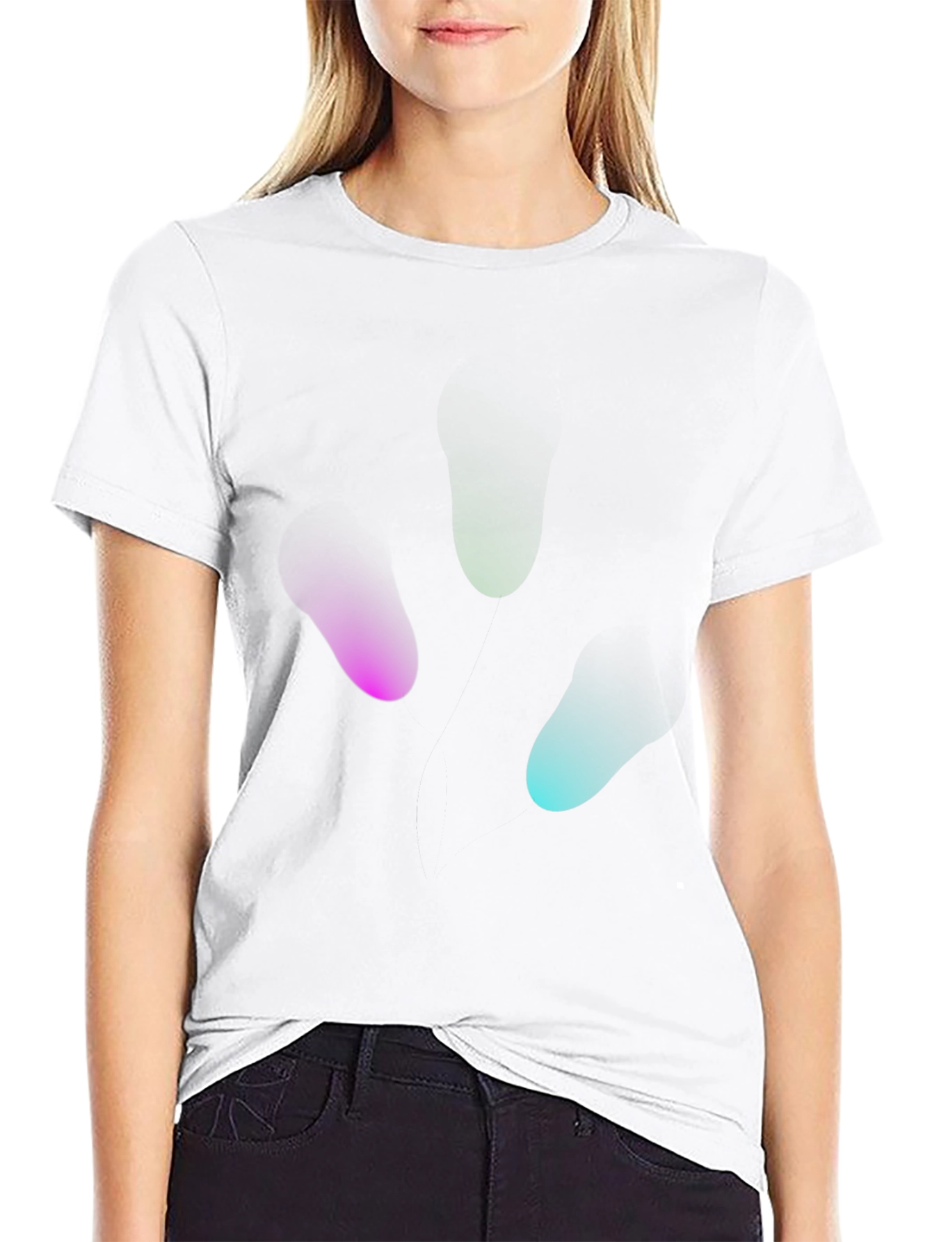 Camiseta Negra Hombre Diseño Abstracto