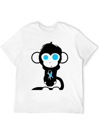 Camiseta Hombre Mono Abstracto Ojos Azules