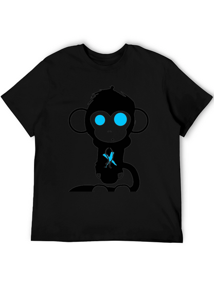 Camiseta Hombre Mono Abstracto Ojos Azules