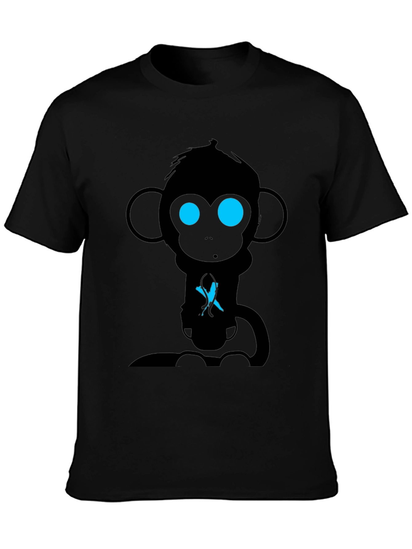 Camiseta Hombre Mono Abstracto Ojos Azules