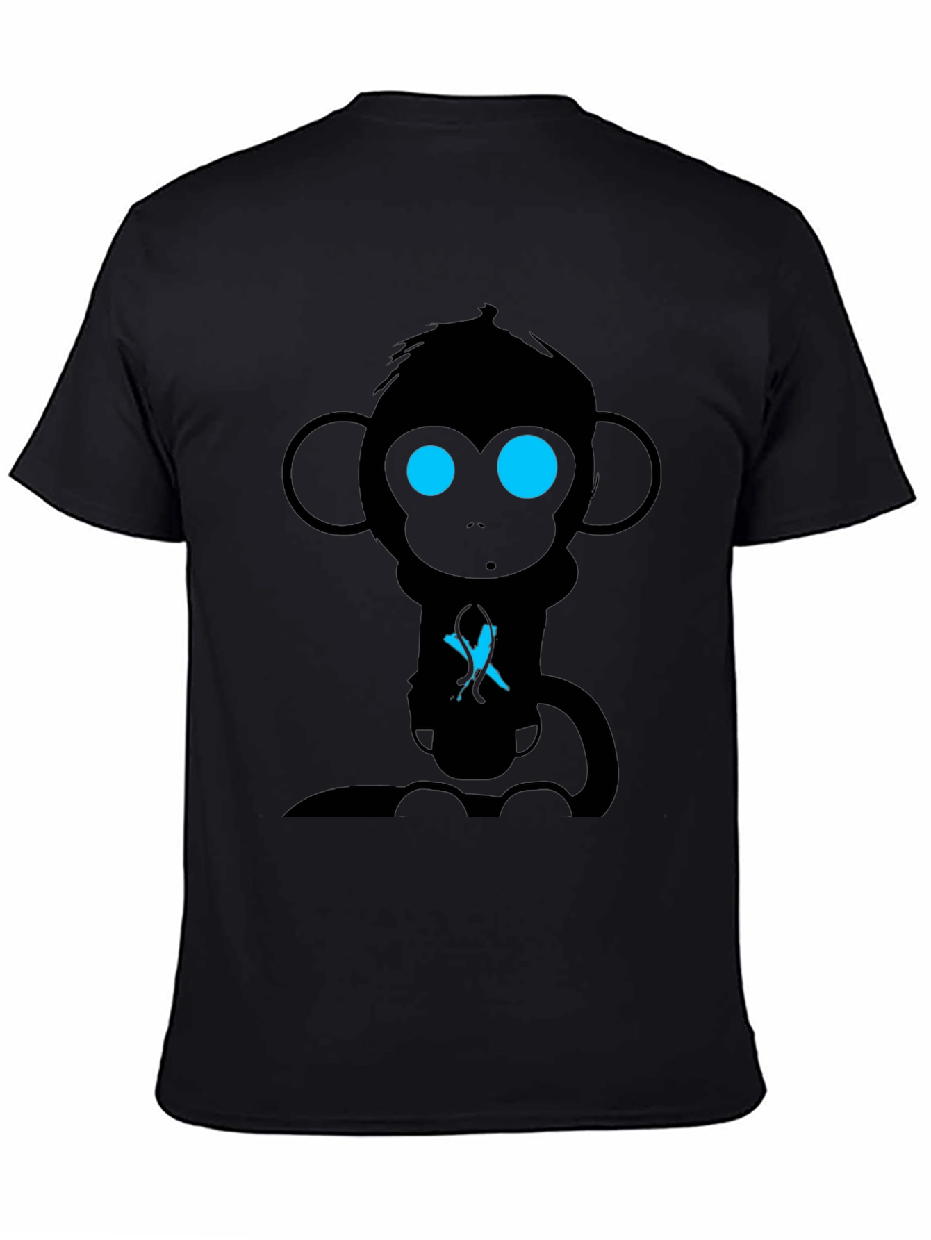 Camiseta Hombre Mono Abstracto Ojos Azules