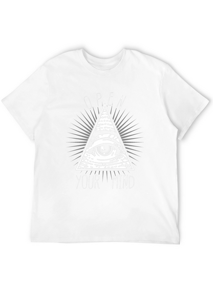 Camiseta Negra Abre tu Mente con Diseño Piramidal