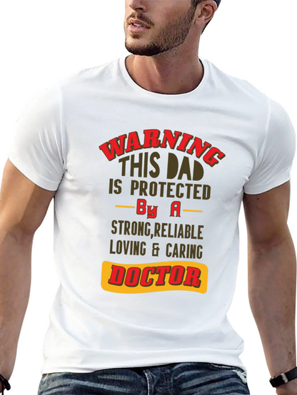 Camiseta de Papá Protegido por un Doctor