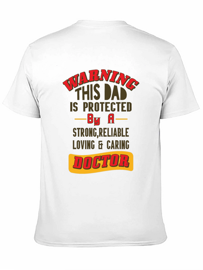 Camiseta de Papá Protegido por un Doctor