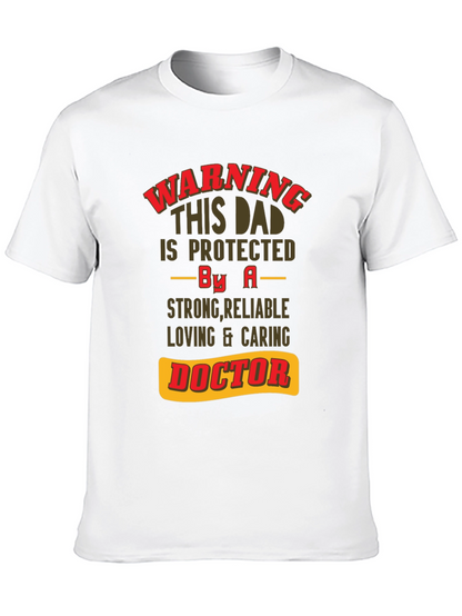 Camiseta de Papá Protegido por un Doctor
