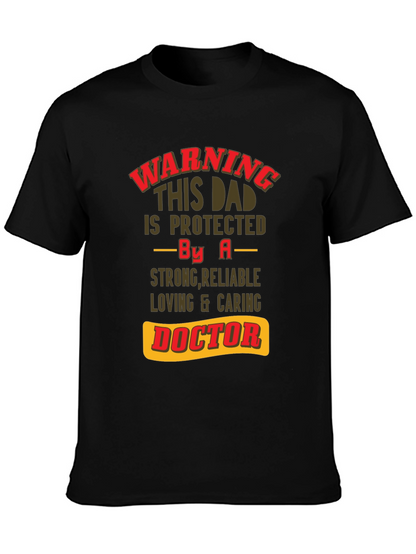 Camiseta de Papá Protegido por un Doctor