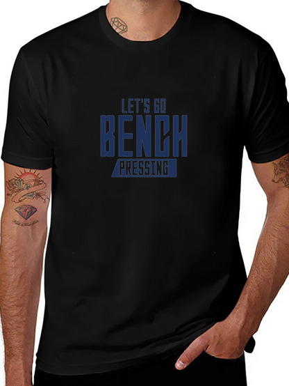 Camiseta Negra: ¡Vamos al Press de Banca!