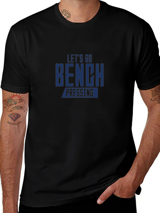 Camiseta Negra: ¡Vamos al Press de Banca!