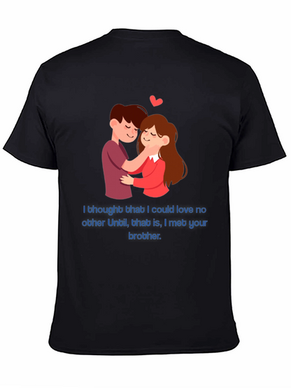 Camiseta Negra Romántica con Diseño Divertido
