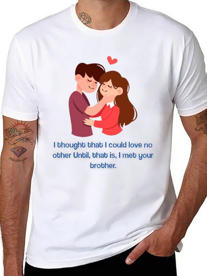Camiseta Negra Romántica con Diseño Divertido