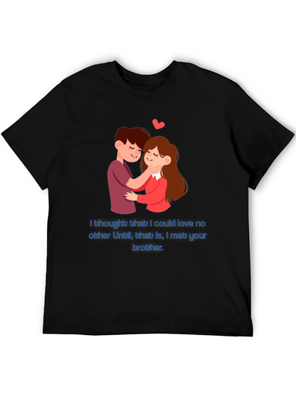 Camiseta Negra Romántica con Diseño Divertido