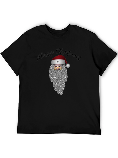 Camiseta Negra Navideña Santa Claus