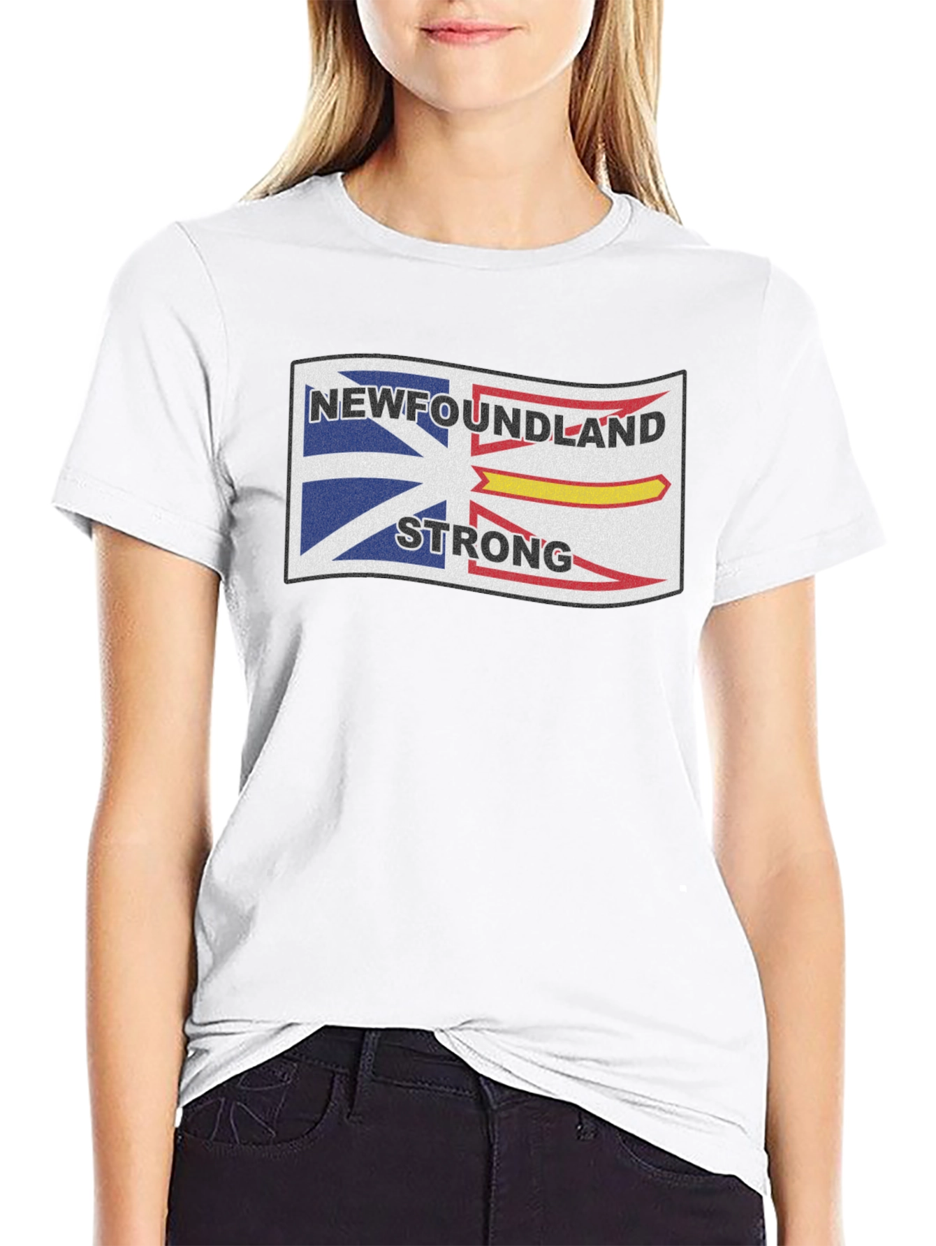 Camiseta Negra: Diseño Newfoundland Strong