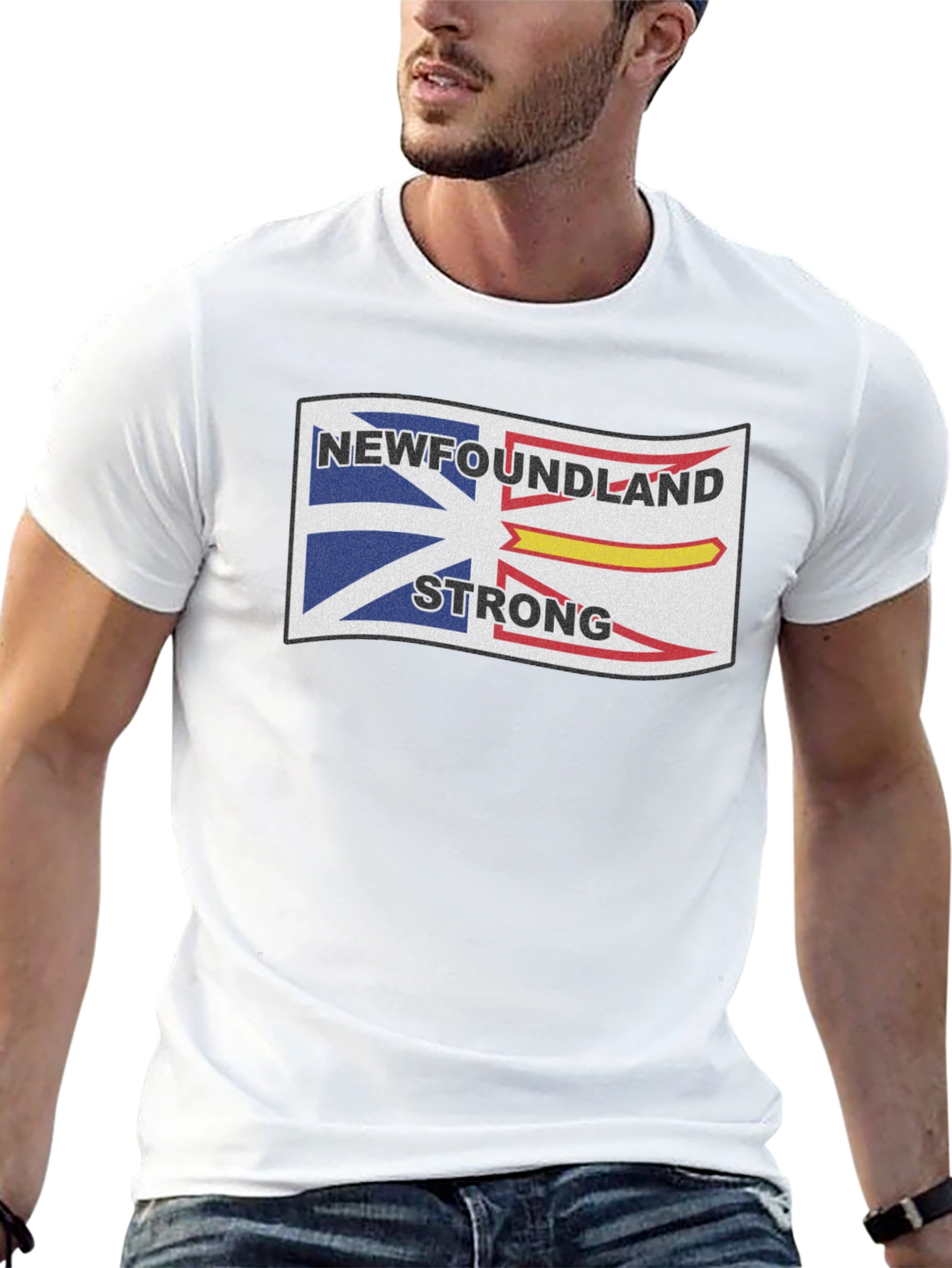 Camiseta Negra: Diseño Newfoundland Strong