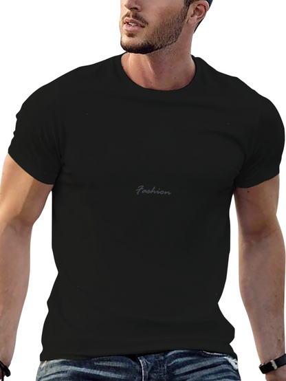 Camiseta Negra Clásica de Algodón Suave