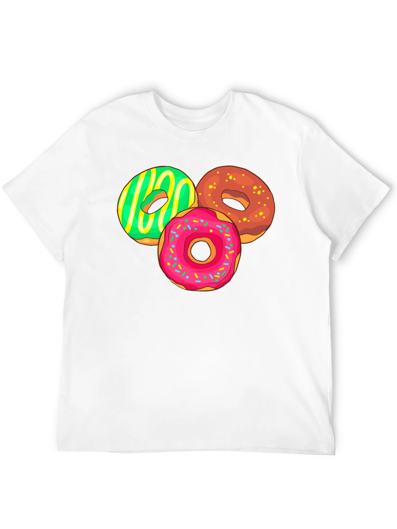 Camiseta Negra con Diseño de Donas