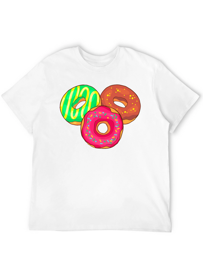 Camiseta Negra con Diseño de Donas