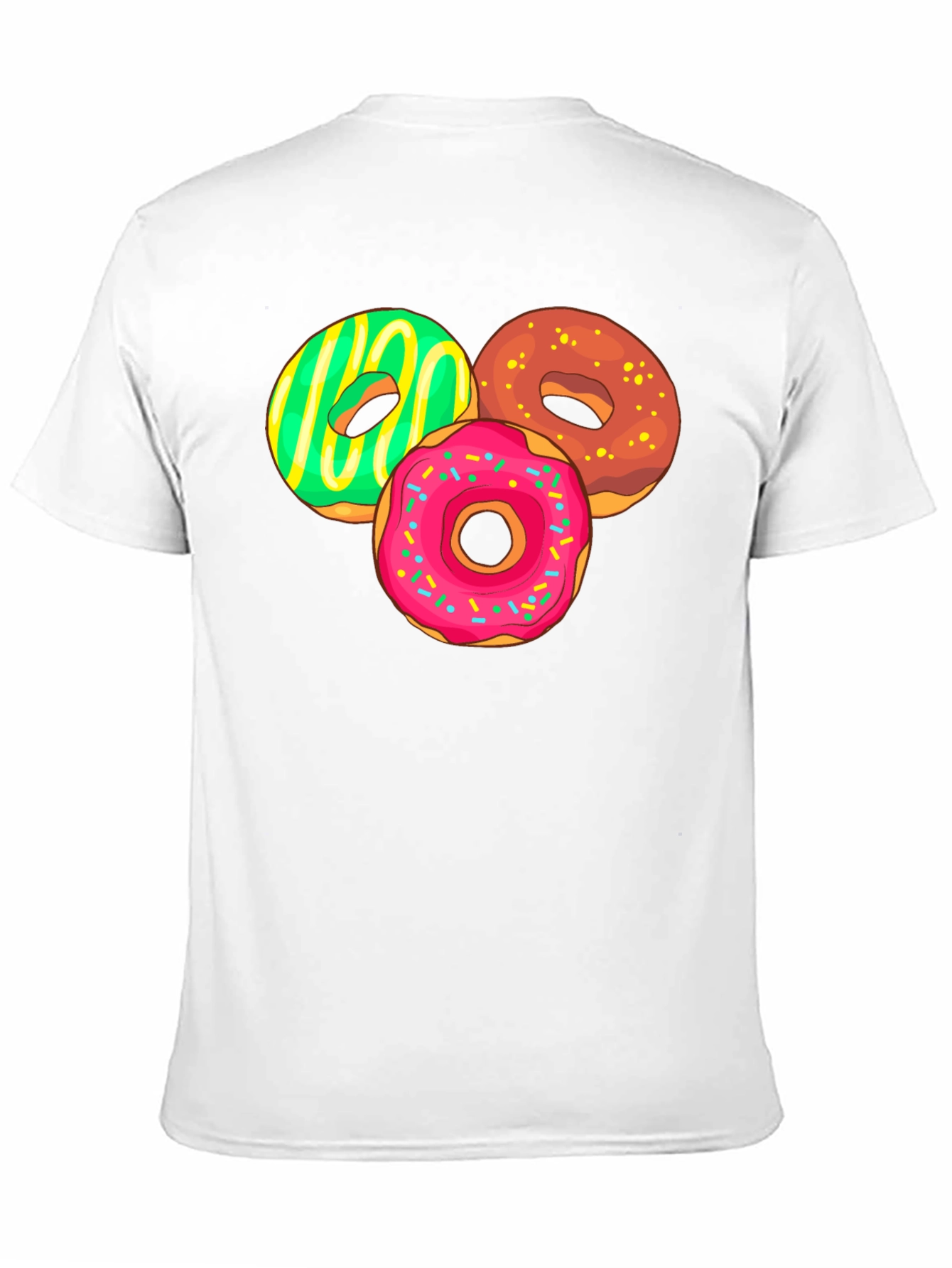 Camiseta Negra con Diseño de Donas