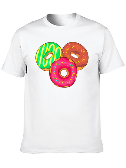 Camiseta Negra con Diseño de Donas